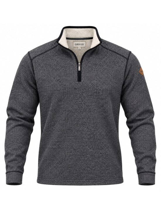 Orvis Other - Orvis Classic Collection Men’s Gray Sherpa Fleece Lined 1/4 Zip Pullover Sz M